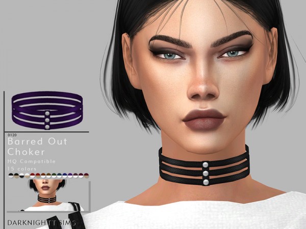  The Sims Resource: Barred Out Choker by DarkNighTt