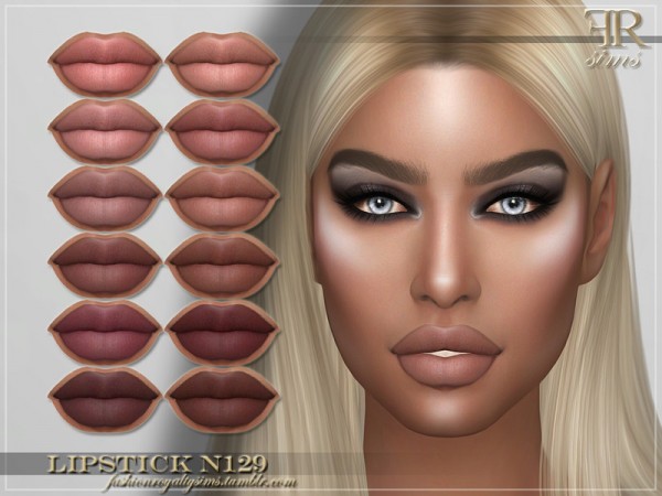  The Sims Resource: Lipstick N129 by FashionRoyaltySims