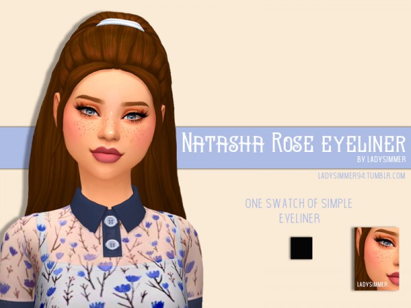  The Sims Resource: Natasha Rose Eyeliner by LadySimmer94