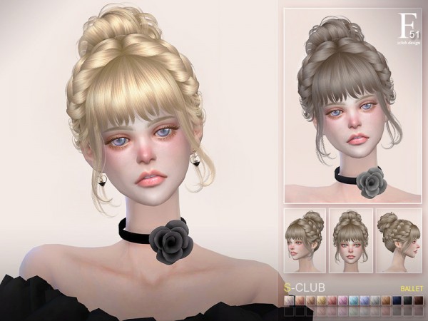  The Sims Resource: Hair Ballet n51 by S Club