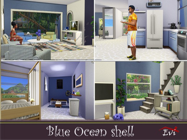  The Sims Resource: Blue Ocean Shell by evi