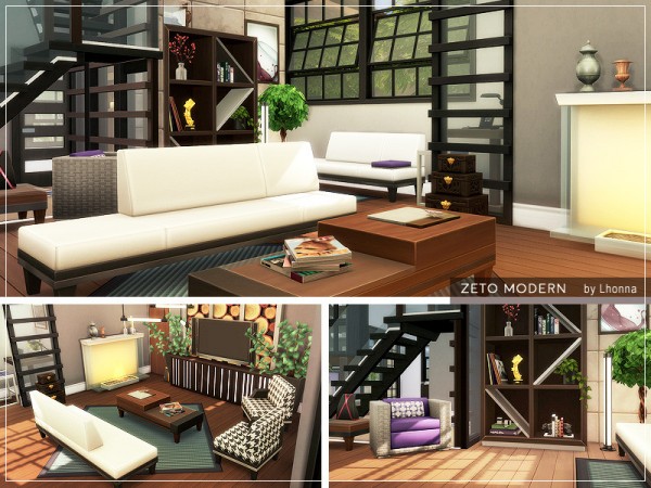  The Sims Resource: Zeto Modern House by Lhonna