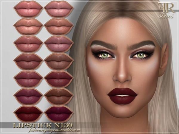  The Sims Resource: Lipstick N130 by FashionRoyaltySims