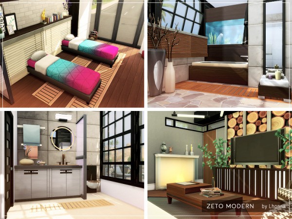  The Sims Resource: Zeto Modern House by Lhonna