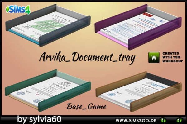  Blackys Sims 4 Zoo: Arvika Document tray by sylvia60