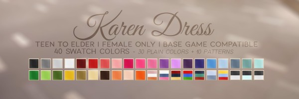  Candy Sims 4: Karen Dress