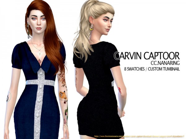 The Sims Resource: Nanaring Dress bycarvin captoor