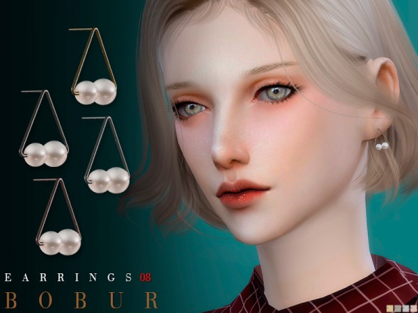  The Sims Resource: Earrings 08 by Bobur