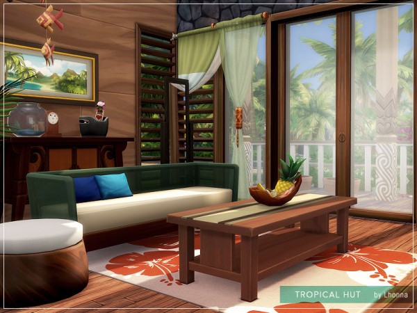  The Sims Resource: Tropical Hut house by Lhonna