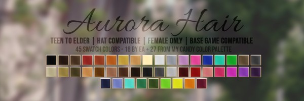  Candy Sims 4: Aurora Hair