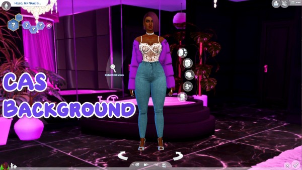  Mod The Sims: Purple Aesthetic Room CAS Background by Togotica