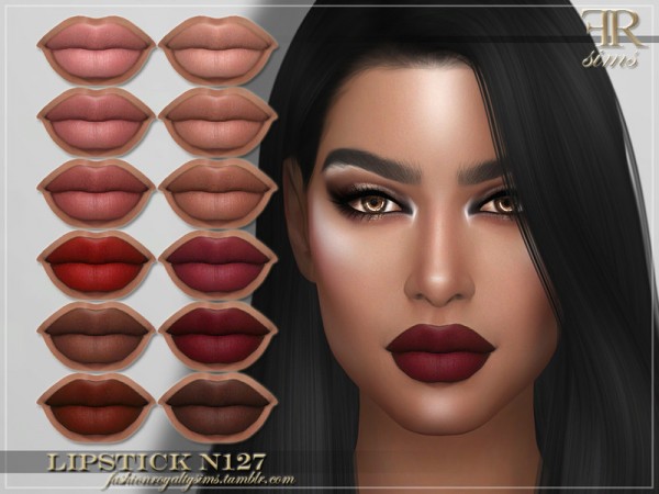  The Sims Resource: Lipstick N127 by FashionRoyaltySims