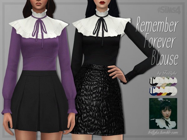  The Sims Resource: Remember Forever Blouse by Trillyke