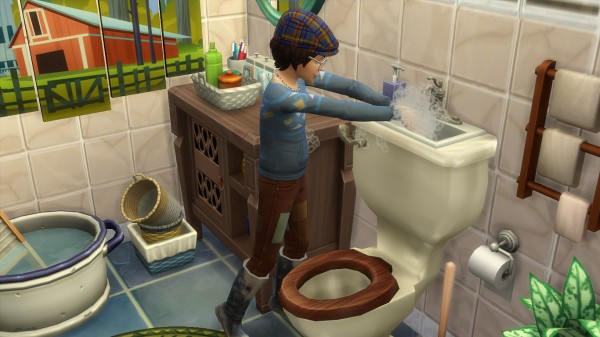  Mod The Sims: Toilet and Sink Combo set by K9DB