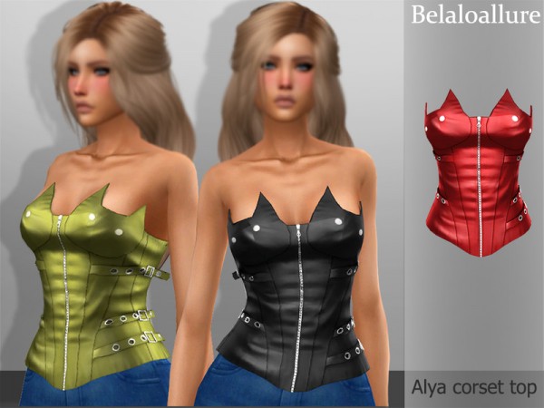  The Sims Resource: Alya corset top by belal1997