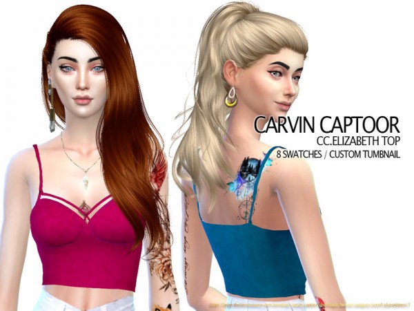  The Sims Resource: Elizabeth top by carvin captoor