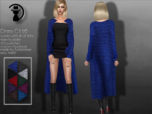  The Sims Resource: Dress C116 by turksimmer