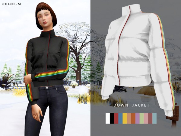 The Sims Resource Down Jacket By Chloemmm • Sims 4 Downloads
