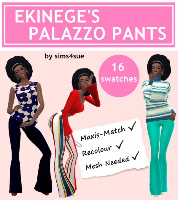  Sims 4 Sue: Palanzo Pants