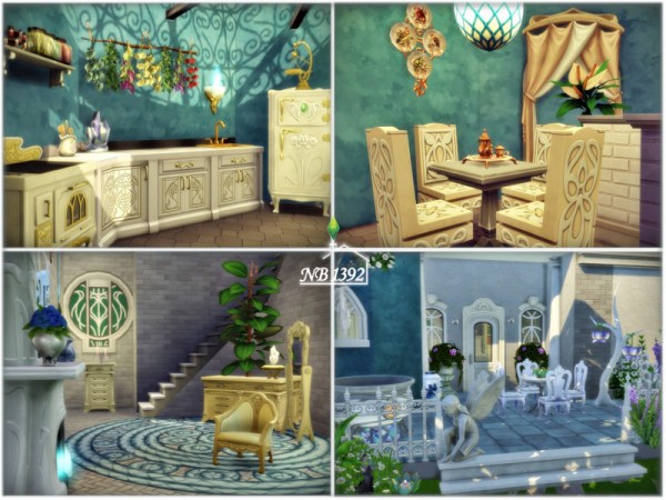  The Sims Resource: Blue Fairy Castle (No CC!) by nobody1392