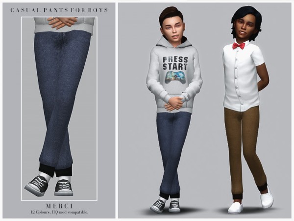  The Sims Resource: Casual Pants for Boys by Merci