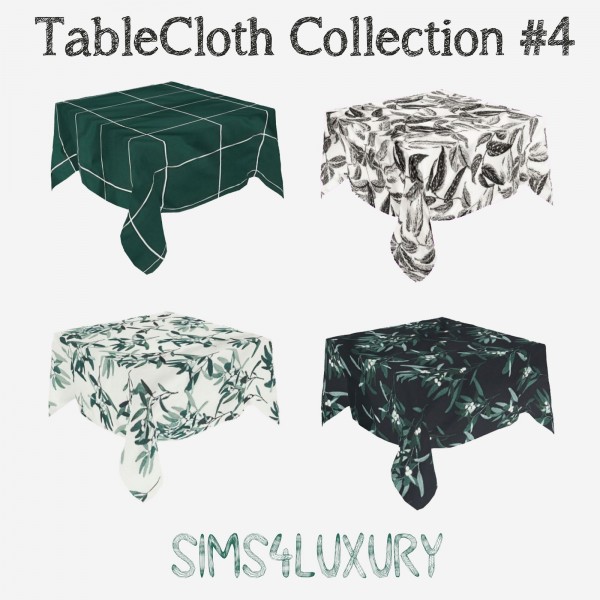  Sims4Luxury: Tablecloth Collection 4