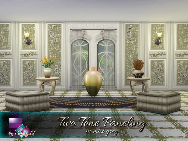  The Sims Resource: Two Tone Paneling in mist grey by emerald