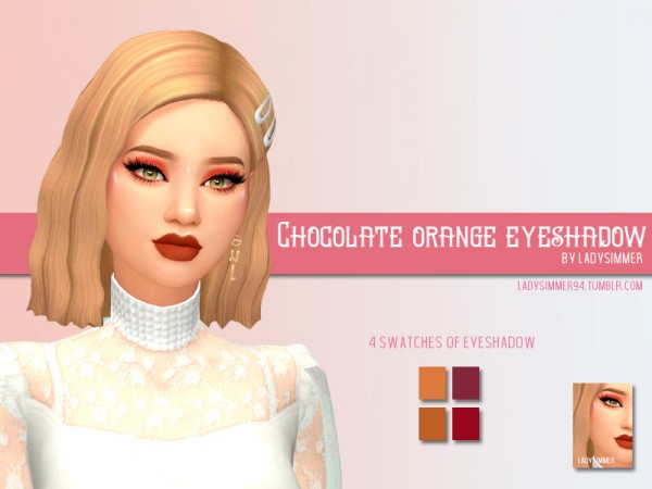  The Sims Resource: Chocolate Orange Eyeshadow by LadySimmer94