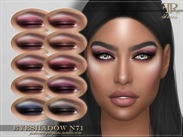  The Sims Resource: Eyeshadow N71 by FashionRoyaltySims