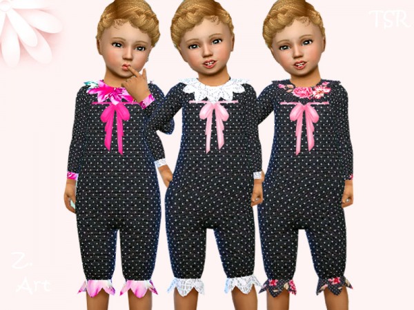  The Sims Resource: Pretty patterned romper by Zuckerschnute20