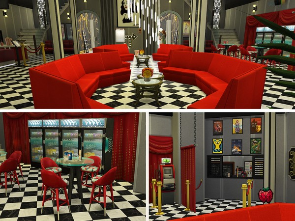  The Sims Resource: Scarlett Cinema by melapples
