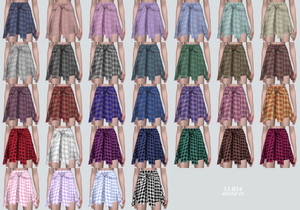  SIMS4 Marigold: AA Tied Mini Skirt V2