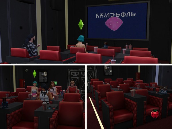  The Sims Resource: Scarlett Cinema by melapples