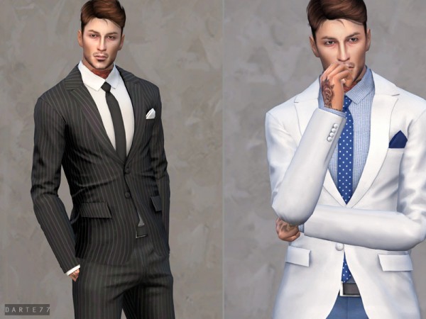  The Sims Resource: Slim Fit Suit Jacket by Darte77