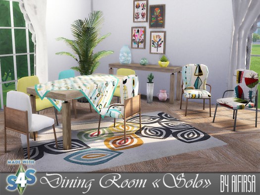  Aifirsa Sims: Furniture and decor for the dining room Solo