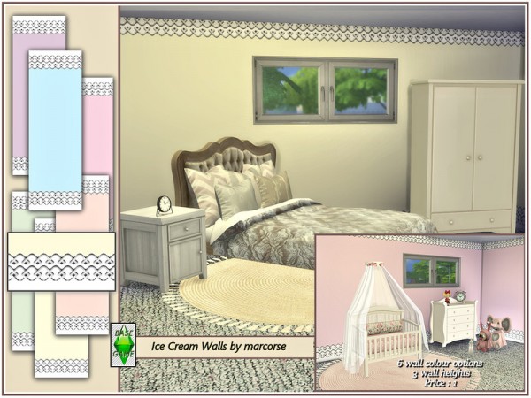  The Sims Resource: Ice Cream Walls by marcorse