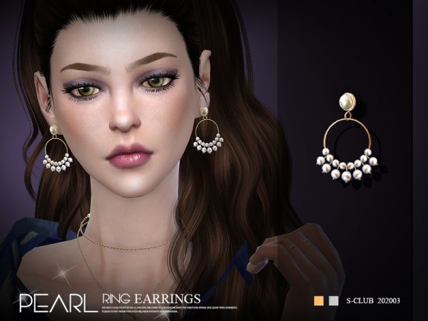  The Sims Resource: EARRINGS 202003 by S Club