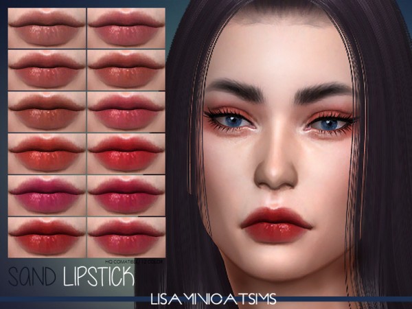  The Sims Resource: Sand Lipstick (HQ) by Lisaminicatsims