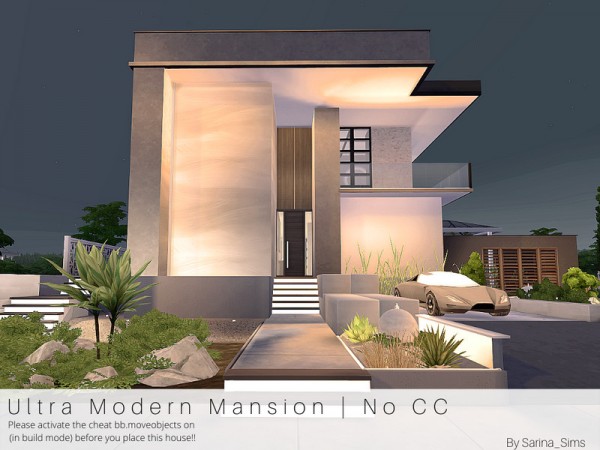 The Sims Resource Ultra Modern Mansion No Cc By Sarina Sims Sims 4 Downloads
