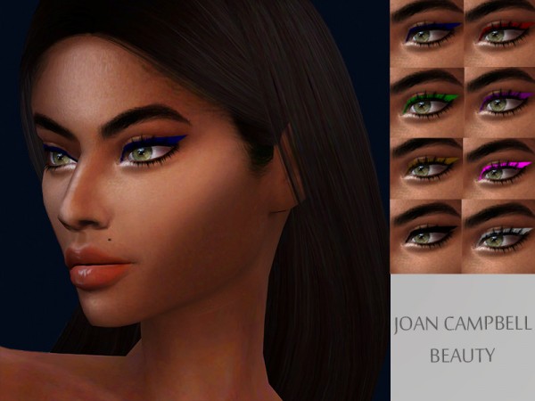  The Sims Resource: Fearless Eyeliner by Joan Campbell Beauty