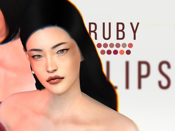  The Sims Resource: Ruby Lips by Chih