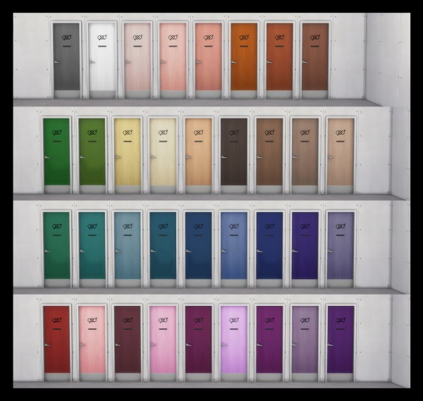  Mod The Sims: 54 Gender Neutral Bathroom Doors by Simmiller
