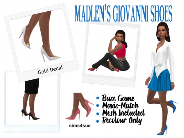  Sims 4 Sue: Madlen`s Giovanni Shoes recolored