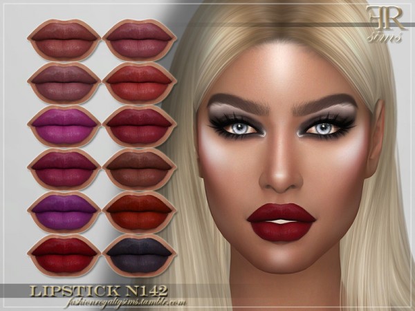  The Sims Resource: Lipstick N142 by FashionRoyaltySims