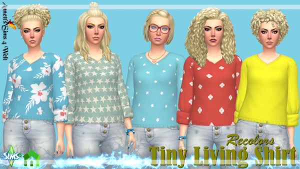  Annett`s Sims 4 Welt: Tiny Living Shirt   Recolors