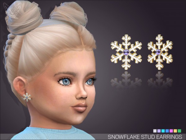  Giulietta Sims: Snowflake Stud Earrings For Toddlers