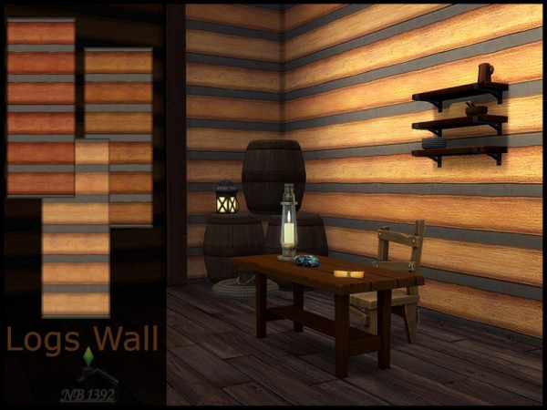  The Sims Resource: Logs wall by nobody1392
