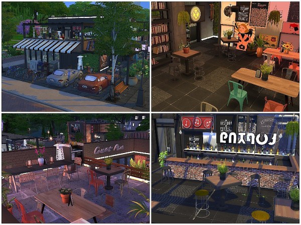 The Sims Resource: Industrial Restaurant by lotsbymanal