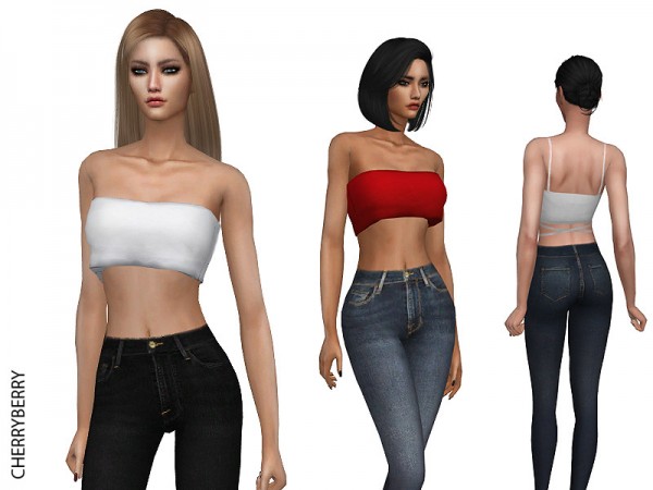  The Sims Resource: Classic Skinny Jeans by CherryBerrySim