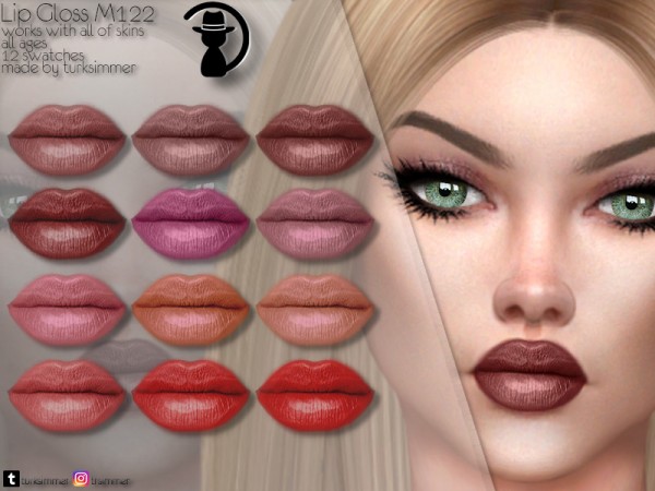  The Sims Resource: Lip Gloss M122 by turksimmer